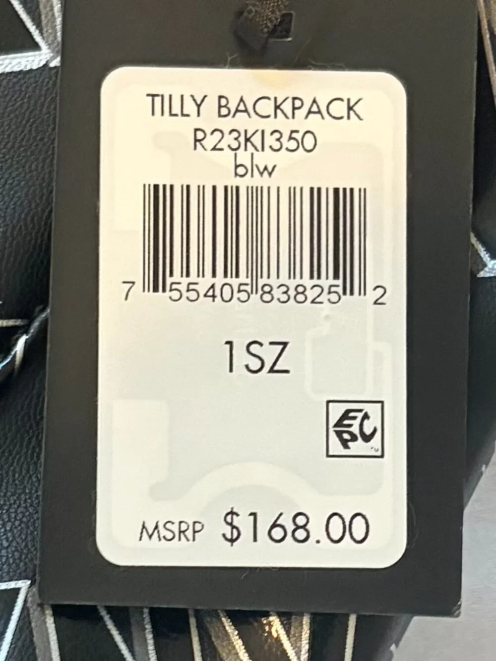 *Brand NEW* DKNY Tilly Foldover Backpack Black & White